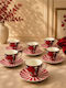 SteweHome SteweHome Kaffee Tasse aus Porzellan Rote 100ml