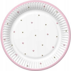 Pol-Mak Pink Star Papierplatten 23cm 8 Stück
