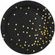 Black Plates Gold Dots Party 18cm 6pcs