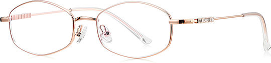 Techsuit Blaulichtblockierende Brillen Reflex Pc Ls501 Damen Mikro Rosa Gold