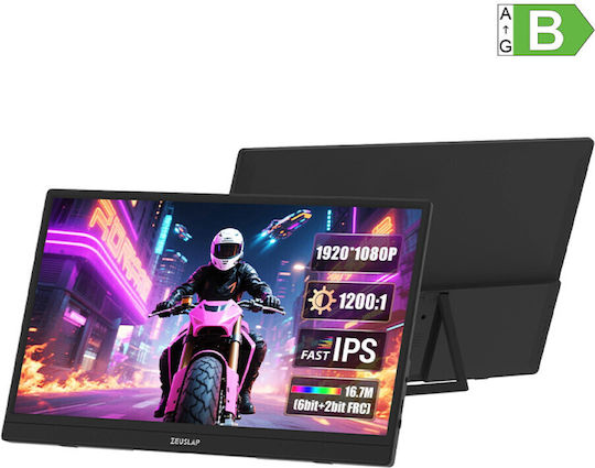 Zeuslap Φορητό Monitor 15.6" FHD 1920x1080 με Χρόνο Απόκρισης 4ms GTG