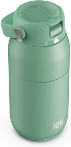 Ion8 Μπουκάλι Θερμός Ανοξείδωτο 360ml Πράσινο με Καλαμάκι και Λαβή