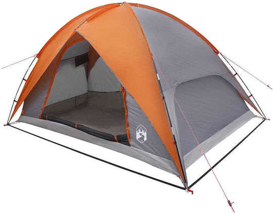 vidaXL Σκηνή Camping Igloo Πορτοκαλί με Διπλό Πανί για 4 Άτομα 360x245x185εκ.
