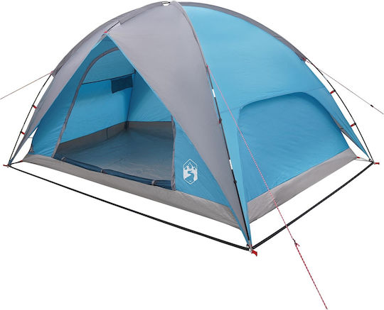 vidaXL Camping Tent Igloo Blue with Double Cloth for 4 People 360x245x185cm