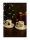 SteweHome SteweHome Weihnachtliches Becher Porzellan Weiß 90ml 4 Stück