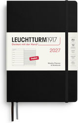 Leuchtturm1917 Agendă A5 2027 Neagră Leuchtturm1917 Agendă A5 2027 Neagră