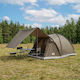 vidaXL Camping Storage Tent Brown for 4 People 398x260x177cm