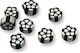Fimo Bead Soccer Ball 10x5mm Hole 1.5mm Quantity 50 Pieces