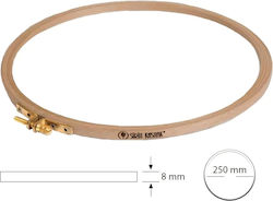 Cerc de Broderie din Lemn cu Șurub 25 Cm
