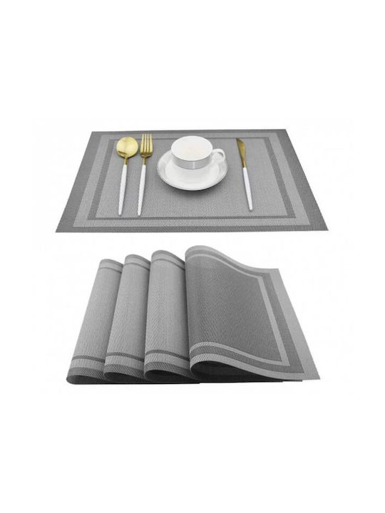 ecarla Σουπλά Μεταλλικό Ασημί 45x30cm ecarla Σουπλά Μεταλλικό Ασημί 45x30cm