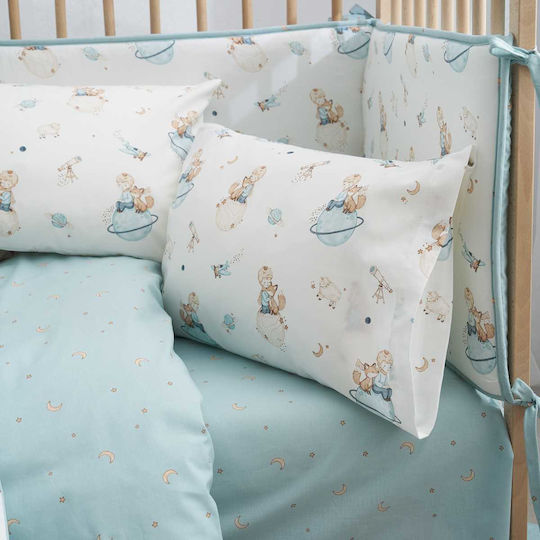 Vesta Home Baby Crib Bumper Braided Inside White 40x195cm