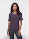 Women's Short Sleeve Blouse Anthracite 831-061