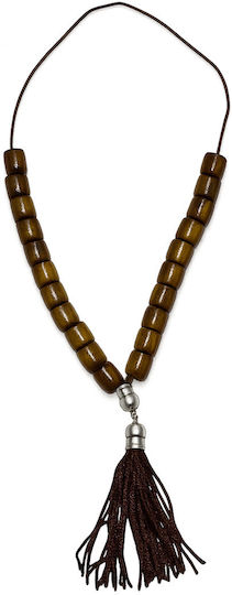 Worry Beads Length 20cm with Brown Tassel