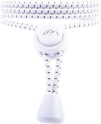 Set 5 Şireturi Elastici Sportive Everest Fitness Fără Legare Reglabile Universale 118 Cm Nailon Adulţi Copii Albe