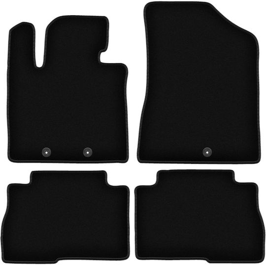 Basic Black Velour Mats Kia Sorento Ii Fl Suv 2012-2014