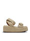 Γυναικεία Σανδάλια Flatforms Μπεζ