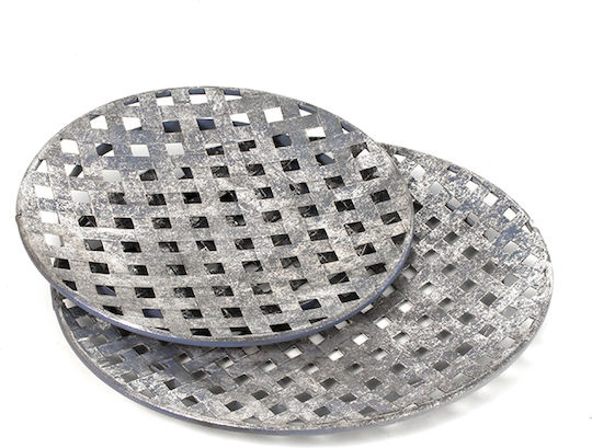 Decorative Silver Platter 35cm