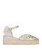 Sommer Damenplattformen im Stil Espadrilles Goldene