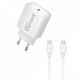 Element Зарядно GaN с USB-C Порт и Кабел USB-C - USB-C 20W Power Delivery Бял (CH-150C)
