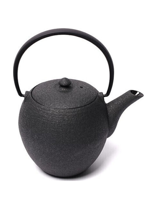 O Dromos tou Tsagiou Mayu Teapot with Mug and Filter Cast Iron Grey 550ml