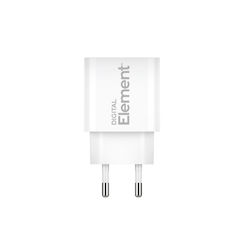 Element Charger Without Cable GaN with USB-A Port and USB-C Port 20W Power Delivery White (CH-100)