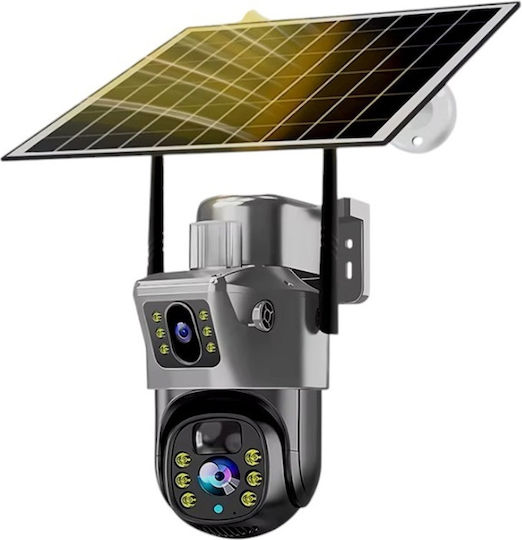 020317 IP Dual Камера За Наблюдение Wi-Fi/4G 16MP Водоустойчива С Батерия С Двупосочна Комуникация