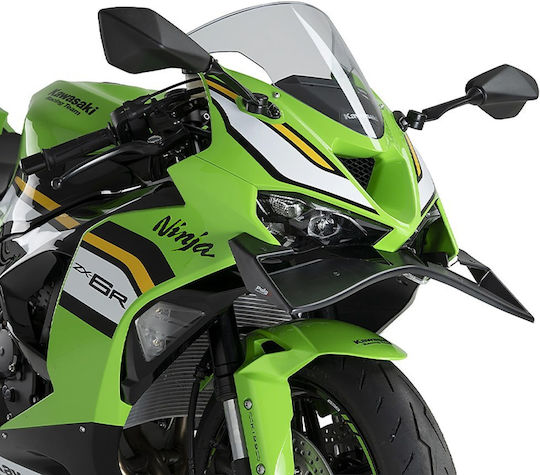 Front Downforce Spoilers Matt Black Kawasaki ZX-6R Ninja '24-'26 22660J Puig