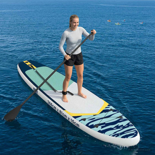vidaXL Φουσκωτή Σανίδα SUP με Μήκος 3.66m Μπλε