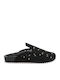 Flat Suede Mules σε Μαύρο Χρώμα