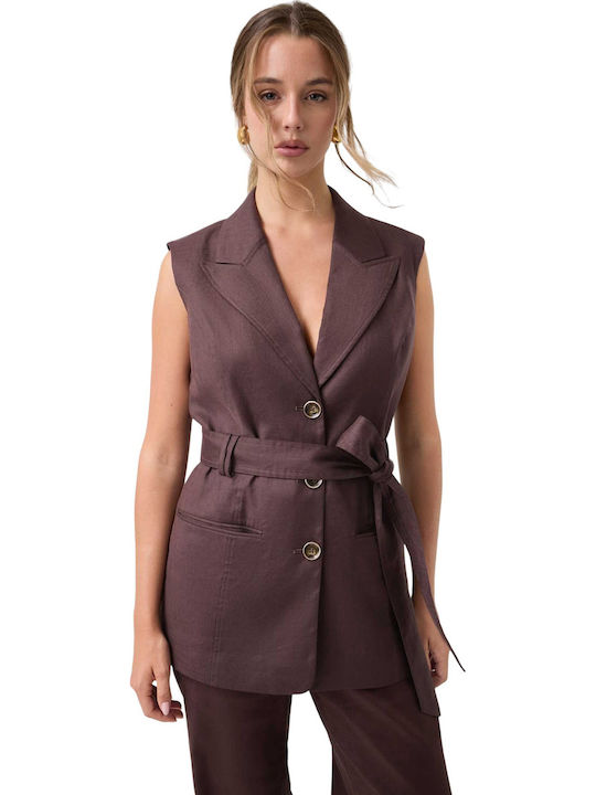 Guess Γυναικείο Σακάκι Brown