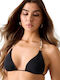 Top Bikini Triunghi cu Burete Negru