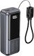 Energenie Компактна Външна Батерия 10000mAh 20W с USB-A Изходен Порт и USB-C Изходен Порт Power Delivery / Бързо Зареждане Сива