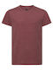 Russell Europe Herren-Werbe-T-Shirt Dunkelrot
