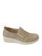 Γυναικεία Slip-On από Συνθετικό Δέρμα Μπεζ