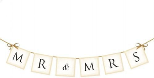 Hochzeitsbanner Mr & Mrs Ca. 77cm 1 Stück