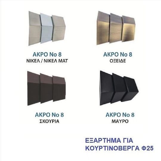 Import Hellas Nr. 8 Vorhangstangenende Schwarz