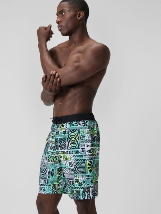 Men's Swimwear Bermuda Hyper Yellow with Patterns