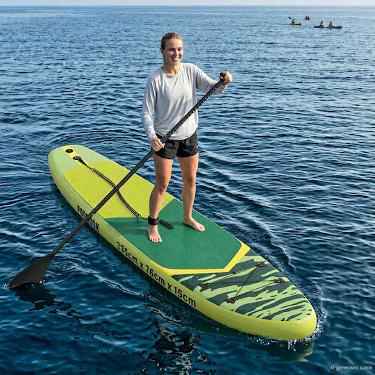 vidaXL Φουσκωτή Σανίδα SUP με Μήκος 3.35m Πράσινη