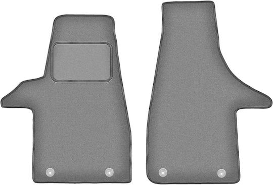 Front Car Mats Vw Transporter T6 Van 2 Rows 2015-2019 Graphite
