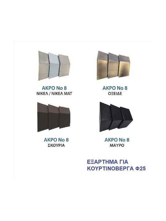 Import Hellas No.8 Curtain Rod End Bronze