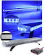 12v 24v LED Мощна Синя Аварийна Сигнална Лампа Маяк 97.5 См 10 Режима Пътна Помощ Платформа Снегорин Още