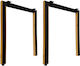 Uhome Metal Furniture Leg 2 Pieces Suitable for Table / Coffee Table 6x4x70cm Black