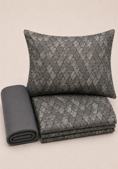 Comfort Σετ Μονό 3τμχ 165x270εκ. Γκρι