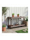 Plastic Shelving Unit With 2 Brown Shelves 100x40x55.5cm