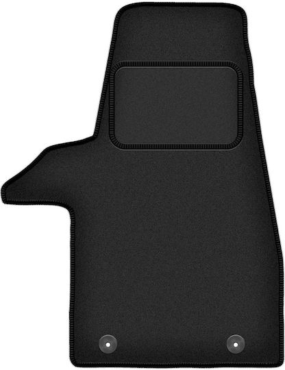 Velour Driver Mat Vw Transporter T6 Van 2 Rows 2015-2019 Black