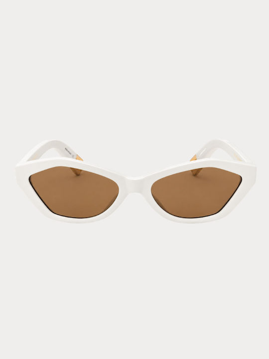 JACQUEMUS Women's Sunglasses with Beige Frame and Beige Lens JACQUEMUS Women's Sunglasses with Beige Frame and Beige Lens