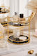 Stewehome 2 Tier Gold Metal Organizer Presentation Serving Multicolour 27.5 Cm