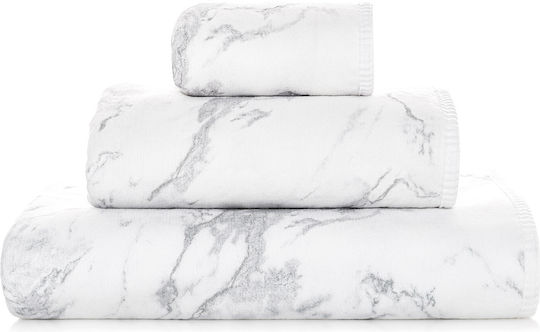 Graccioza Körperhandtuch Mabel 70x140cm Silber-Weiß Graccioza Körperhandtuch Mabel 70x140cm Silber-Weiß