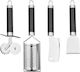 SteweHome Set of Metallic Cooking Utensils 4 Pieces White