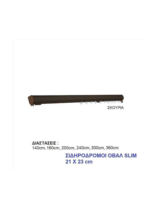 Import Hellas One-Way Metallic Curtain Track in...